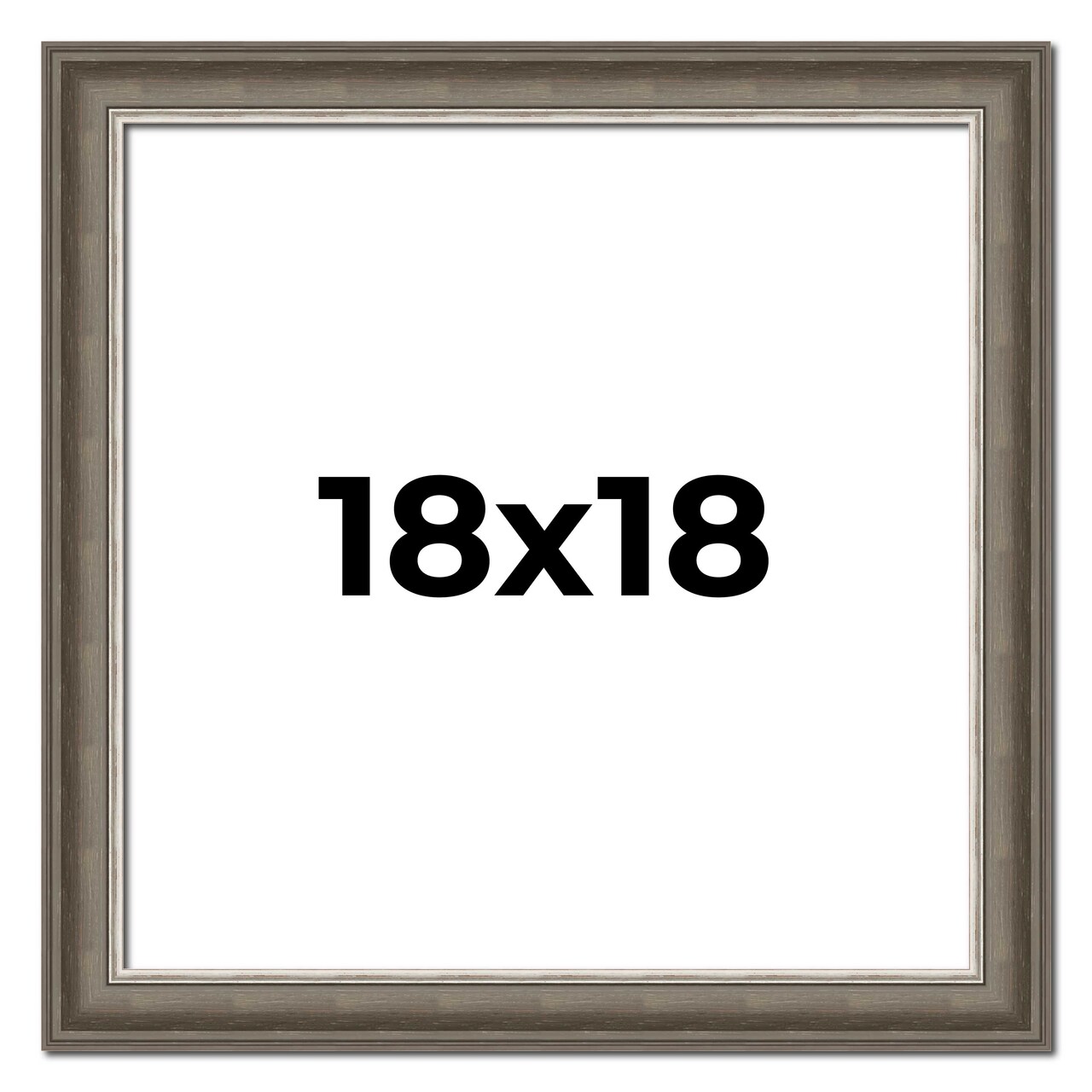 Square Weathered Black Picture Frame - UV Acrylic, Foam Board Backing, Hanging Hardware